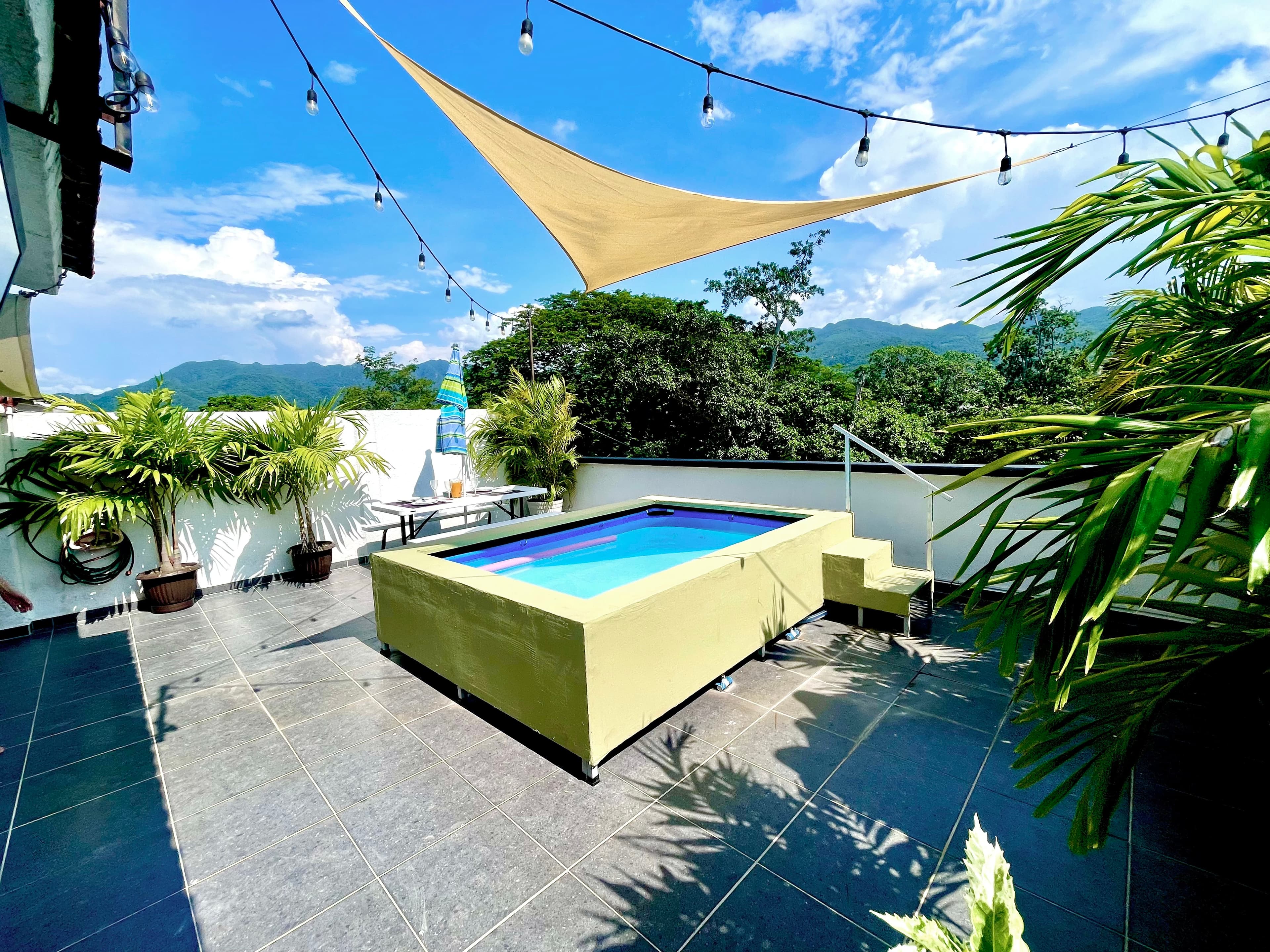 Terrace, mountain views, and outdoor living at Aralias